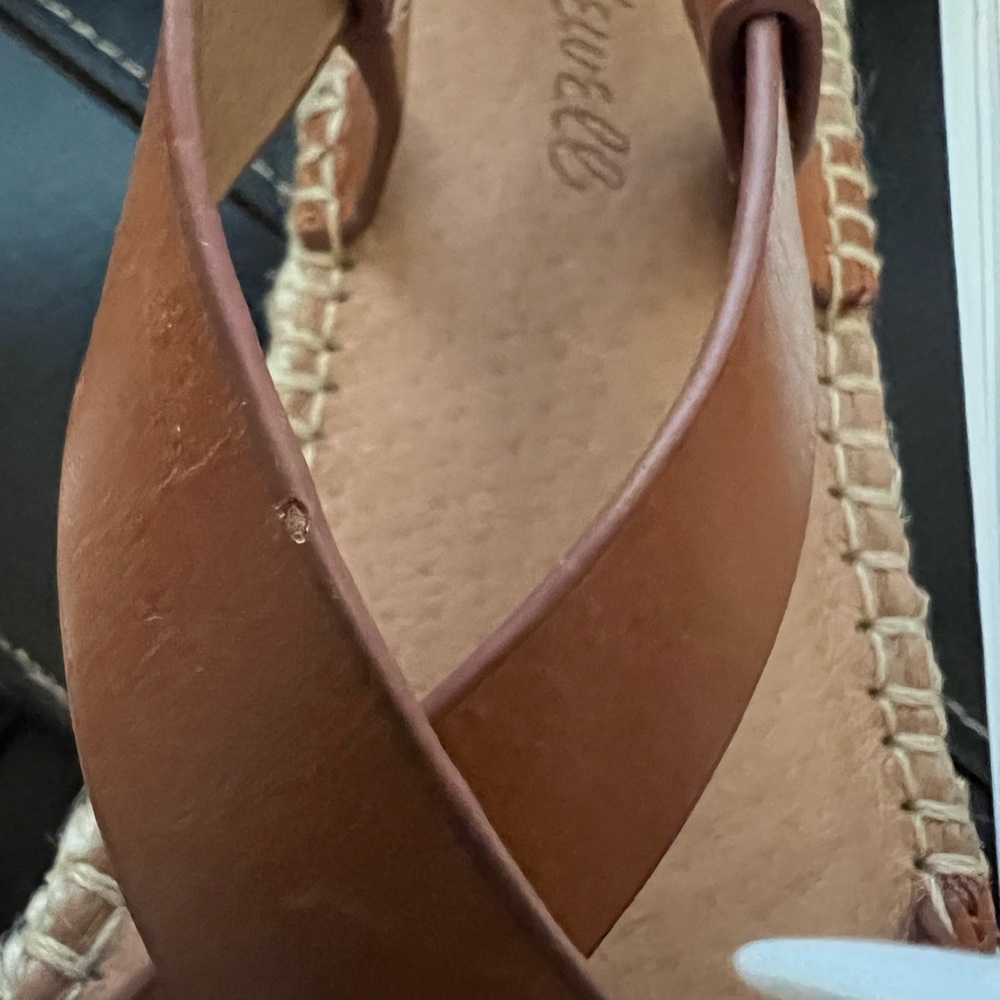 Madewell Malia espadrille leather jute sandals size 9 NWOB - Picture 11 of 12